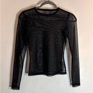 TNA Sz XS Long Sleeve Tee T-Shirt Sheer Crew Neck Lightweight Minimalist Style